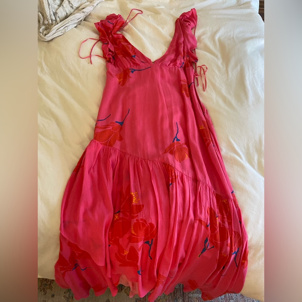 Floral pink free people dress.